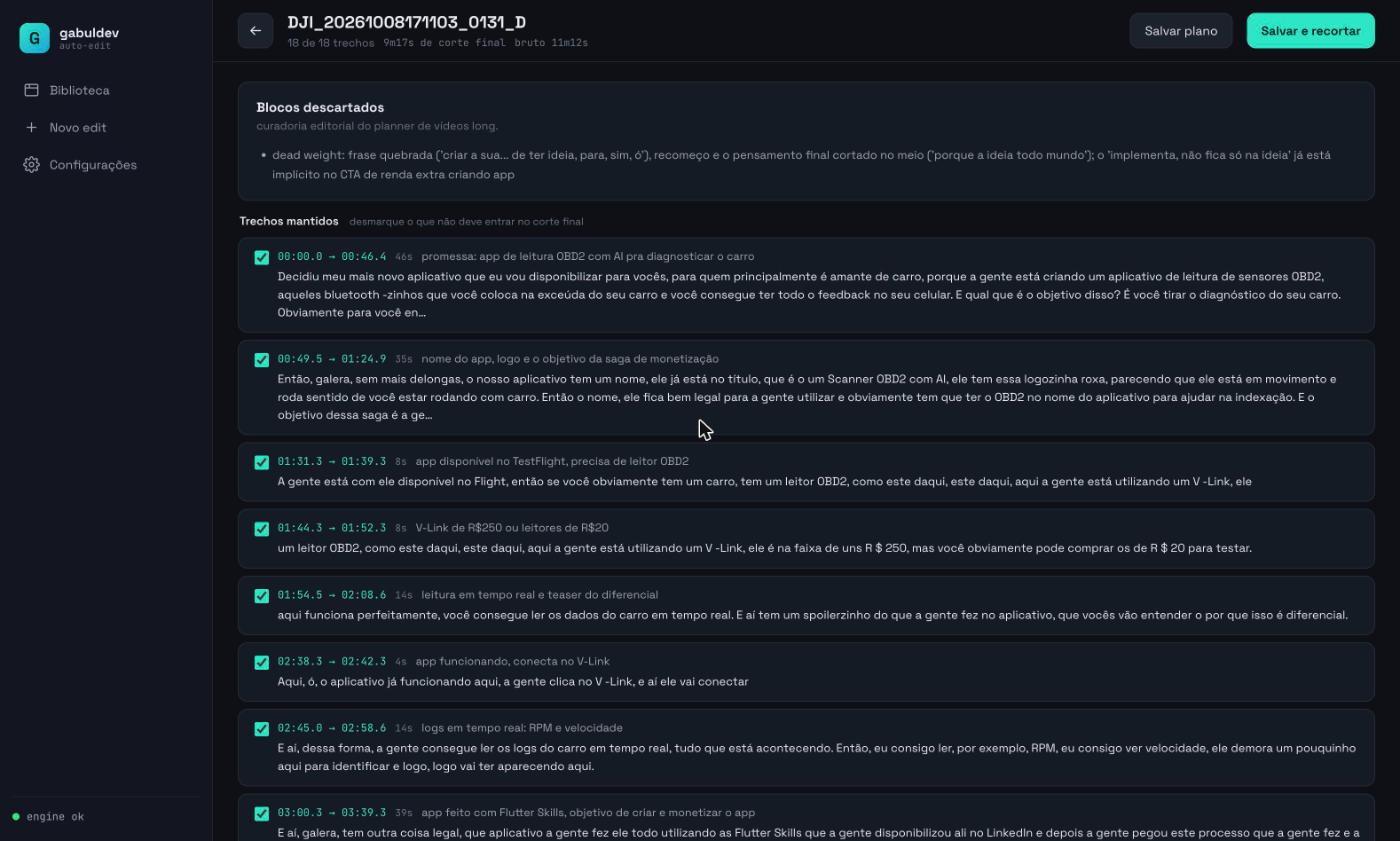 Revisar cortes: cada trecho mantido com o que foi dito